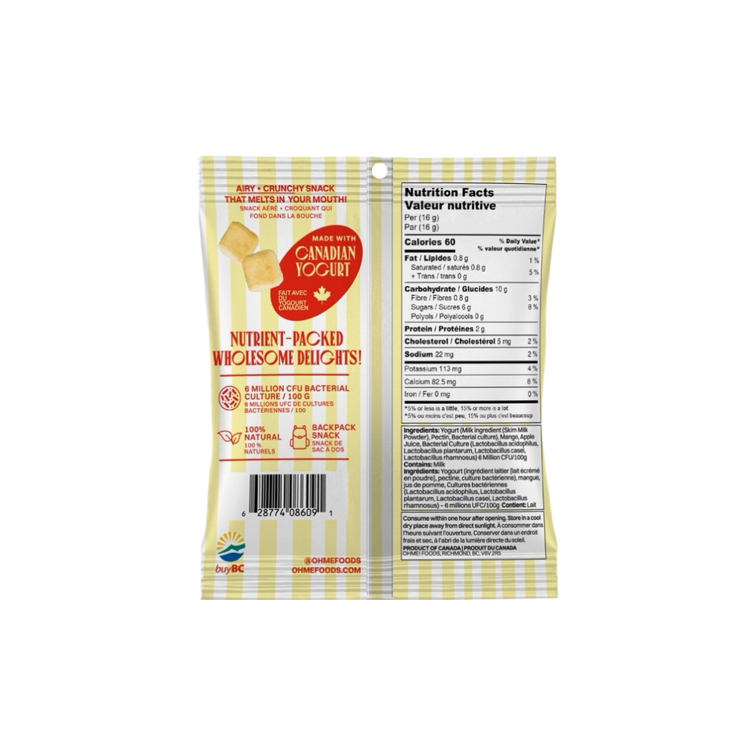 OHME! Freeze-Dried Mango Yogurt Crunch (Snack Size)