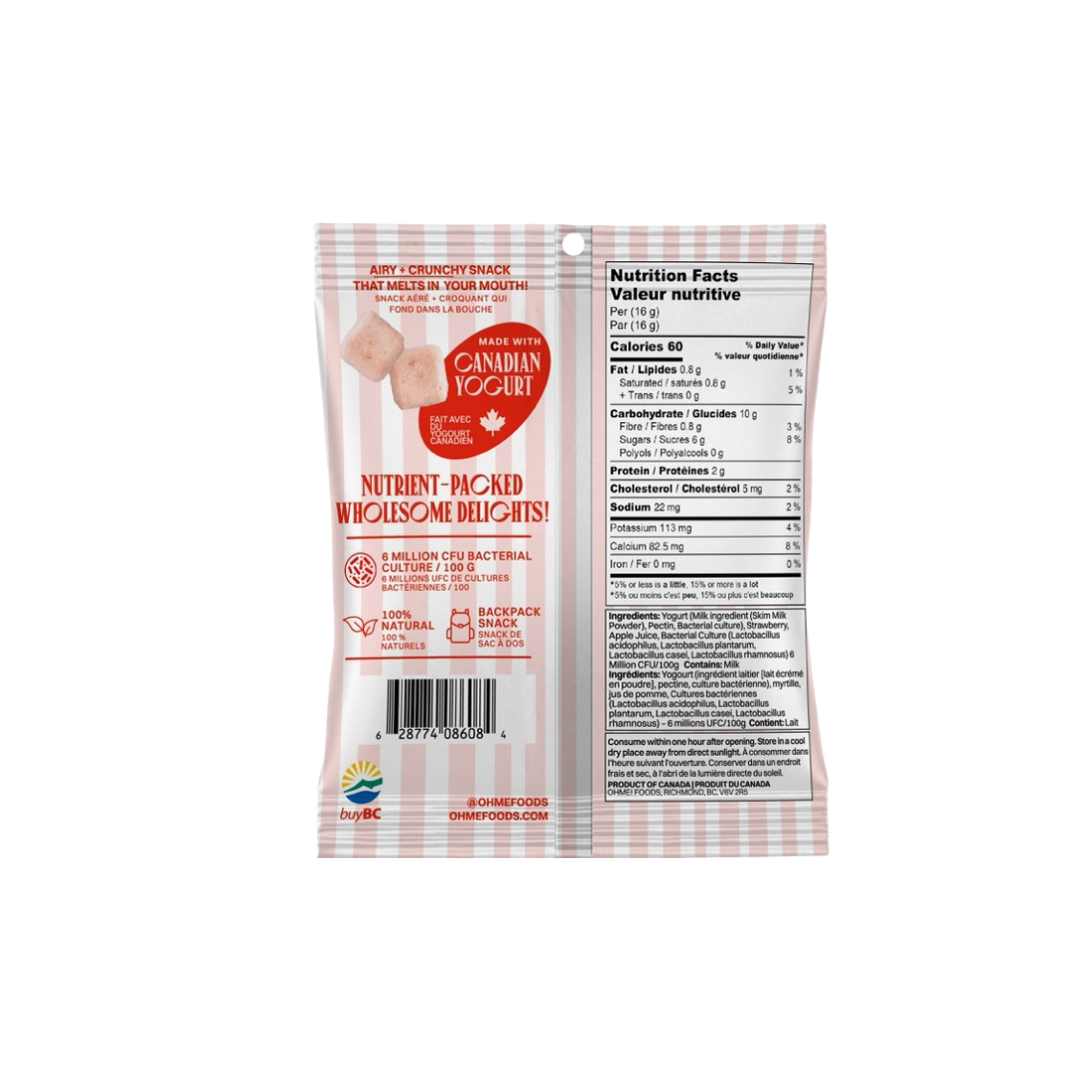 OHME! Freeze-Dried Strawberry Yogurt Crunch (Snack Size)