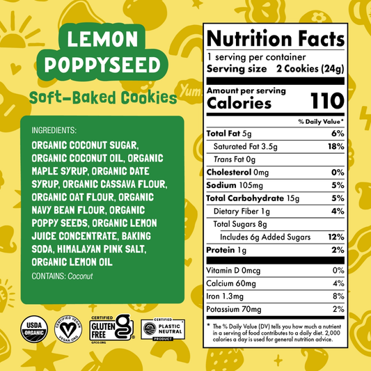 Skout Organic - Lemon Poppyseed Soft Baked Cookies