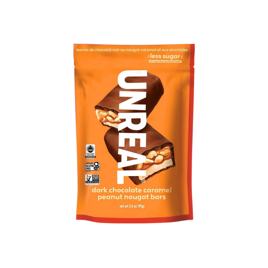 Unreal Dark Chocolate Caramel Peanut Nougat Bars