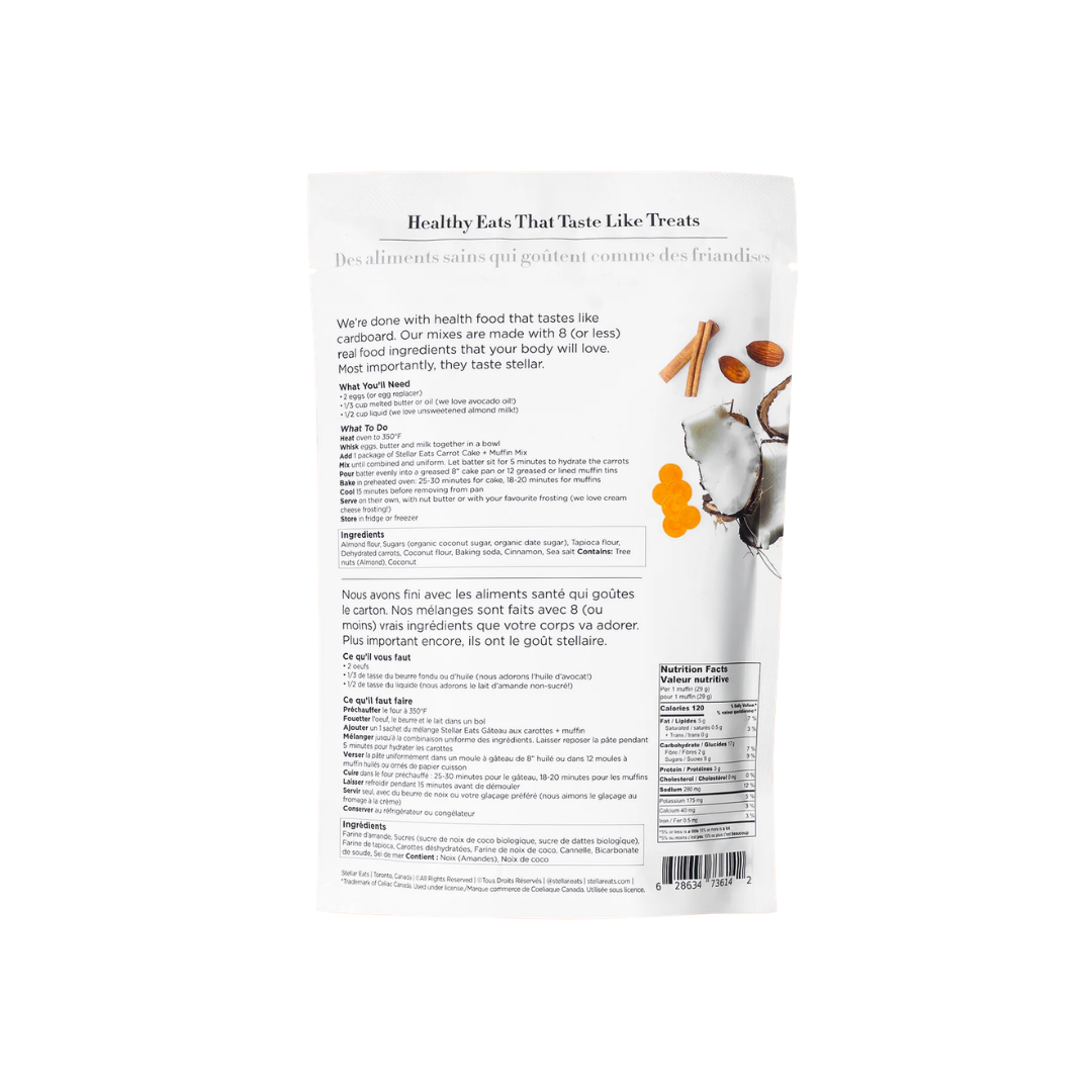 Stellar Eats Grain Free Carrot Cake + Muffin Mix