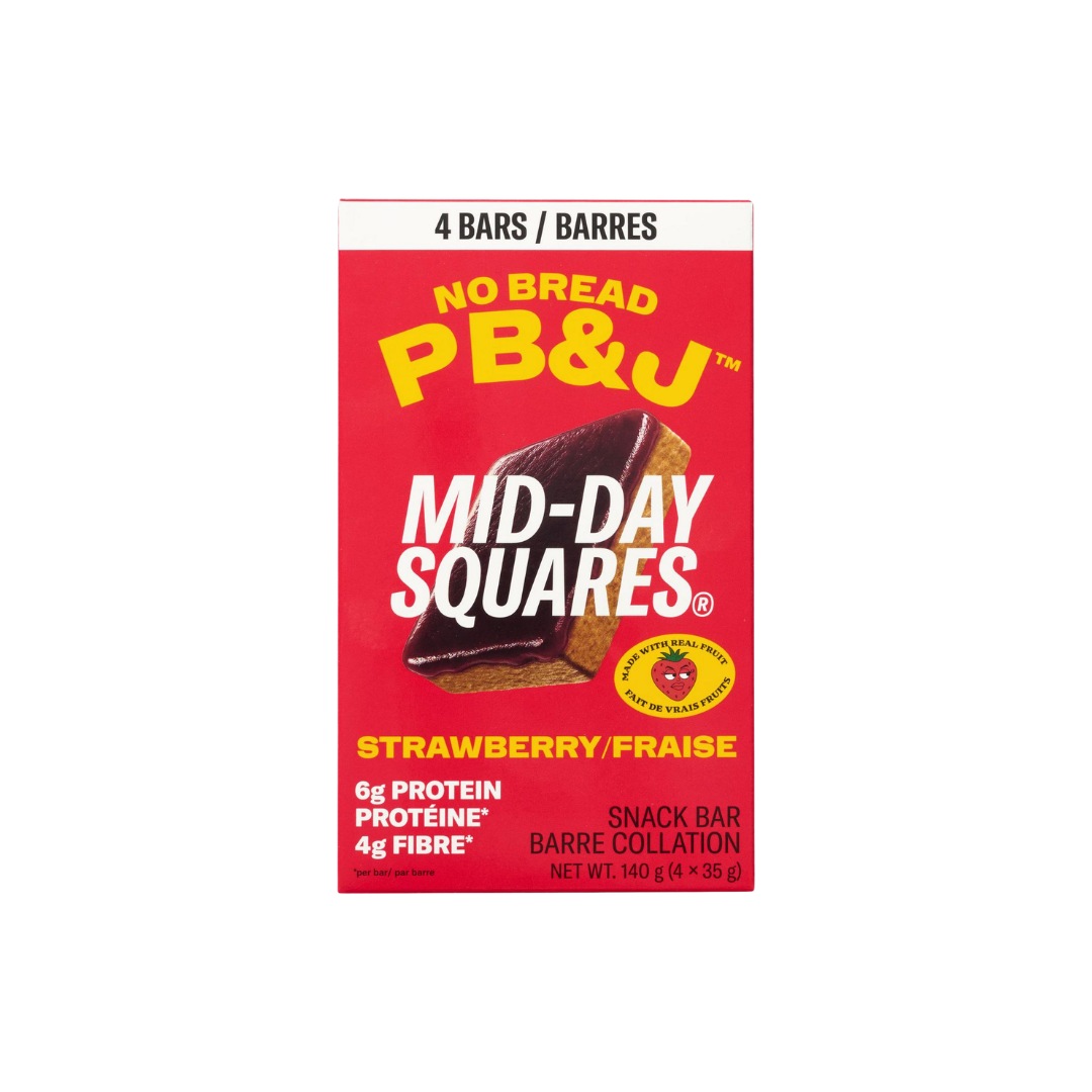 Mid-Day Squares PB&J Strawberry, 4 Pack