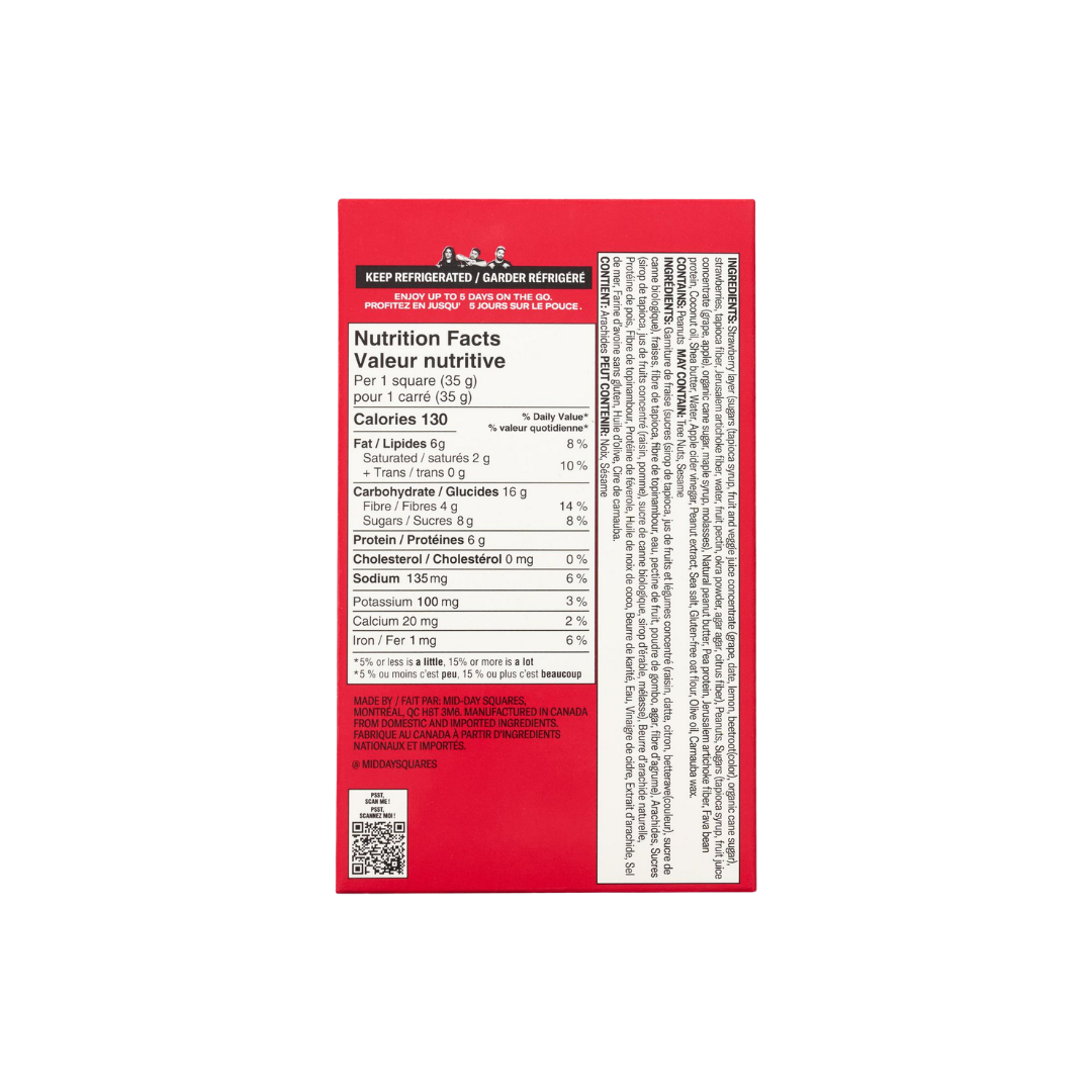 Mid-Day Squares PB&J Strawberry, 4 Pack