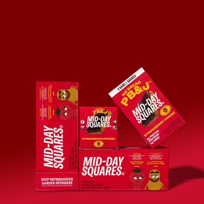 Mid-Day Squares PB&J Strawberry, 4 Pack