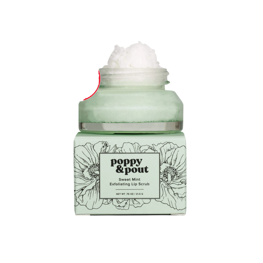 Poppy & Pout - Gommage lèvres menthe douce