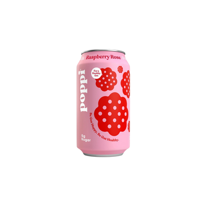 Poppi Raspberry Rose Prebiotic Soda - Can