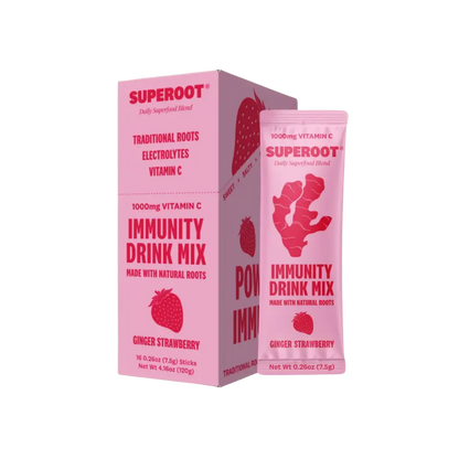 Superoot - Boisson d'immunité à la fraise en poudre