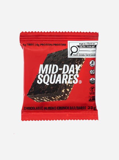 Carrés de mi-journée croquants aux amandes 