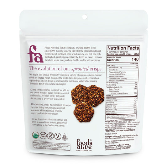 Foods Alive Chips germées Coco-noix de coco