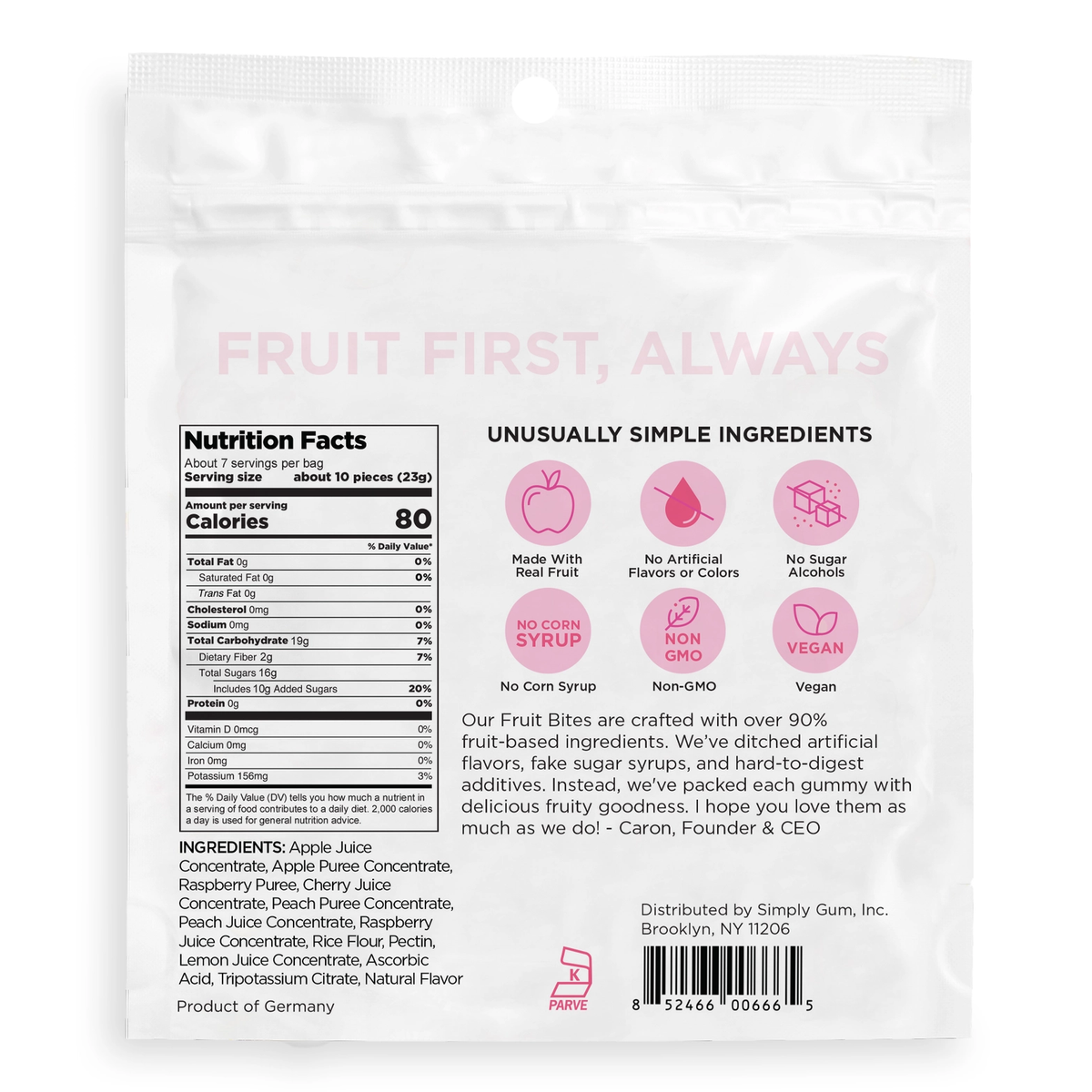 Simply - Peach Raspberry Fruit Bites