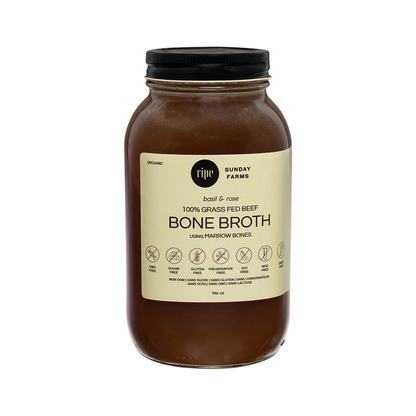 Ripe Grass-Fed Beef Bone Broth with Basil & Rose