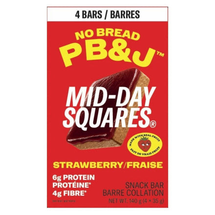 Mid-Day Squares PB&J Strawberry, 4 Pack