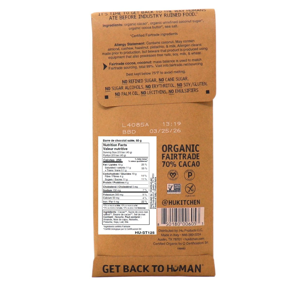 HU Salty Dark Chocolate