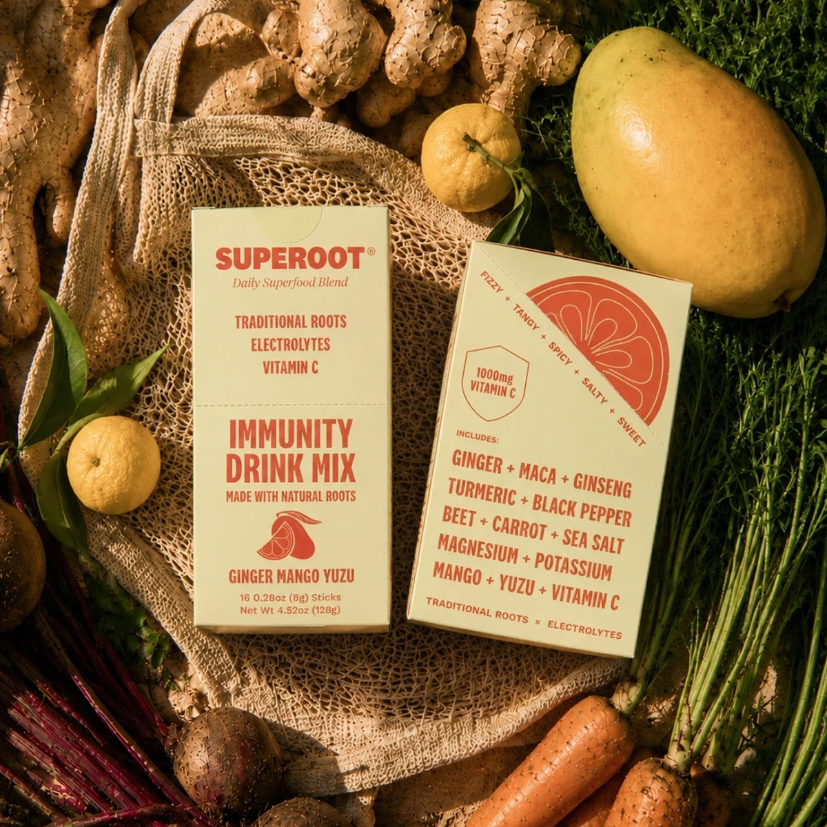 Superoot - Ginger Mango Yuzu Immunity Drink Mix