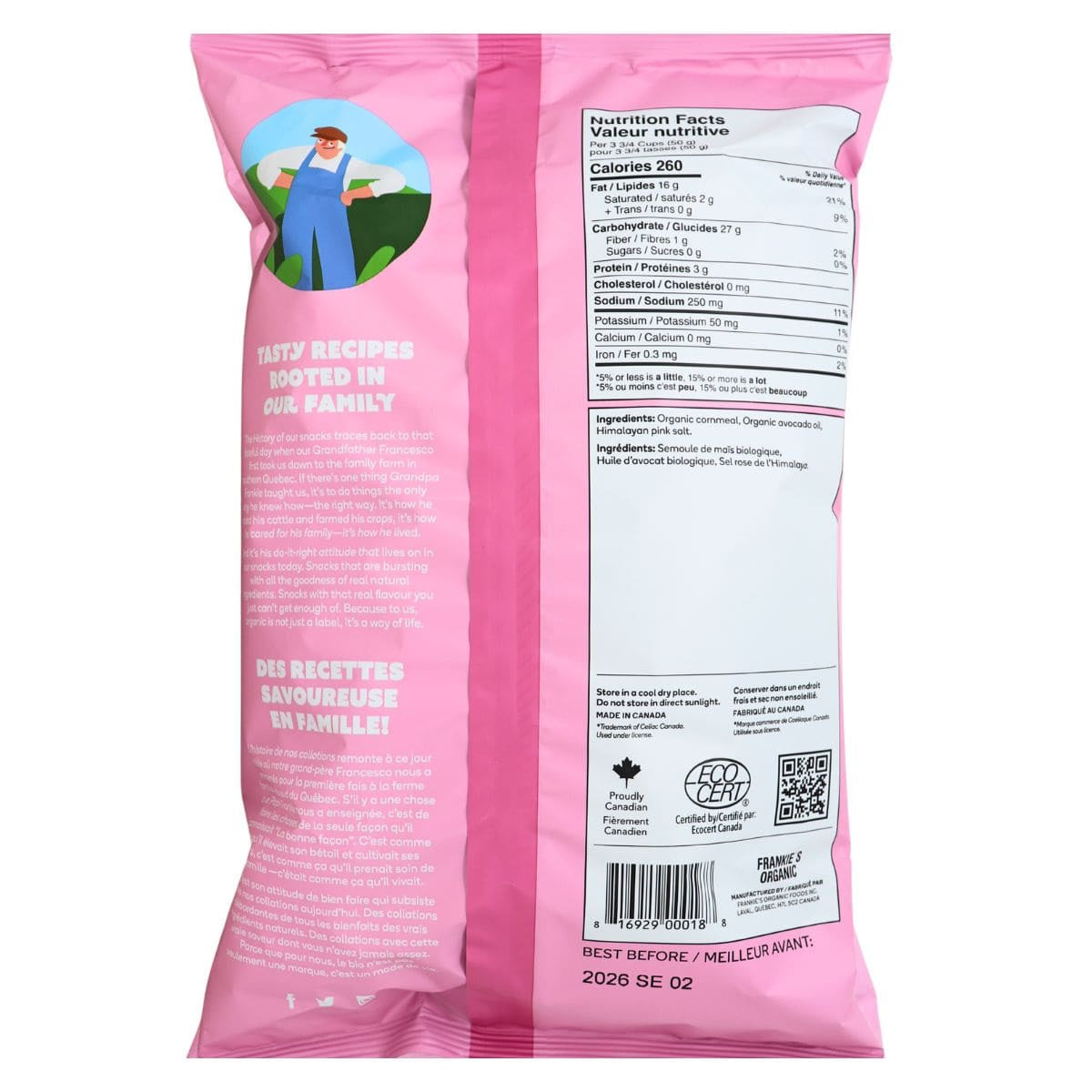 Frankie's Avocado Oil & Himalayan Salt Puffcorn 120g