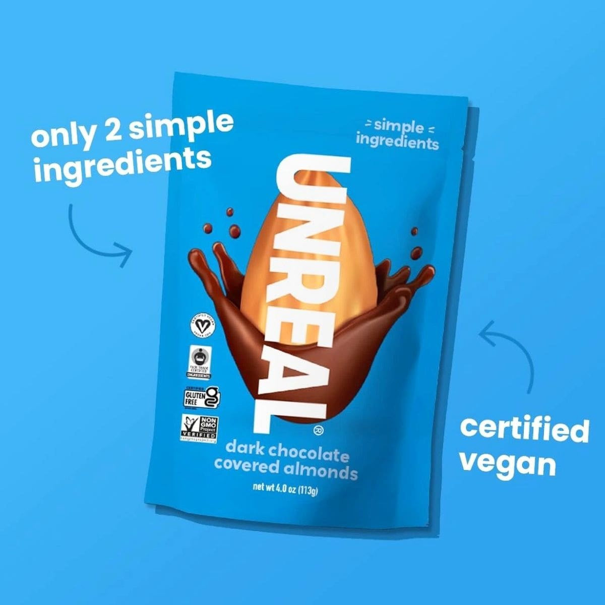 Unreal Dark Chocolate Covered Almonds