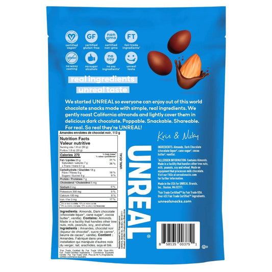 Unreal Dark Chocolate Covered Almonds