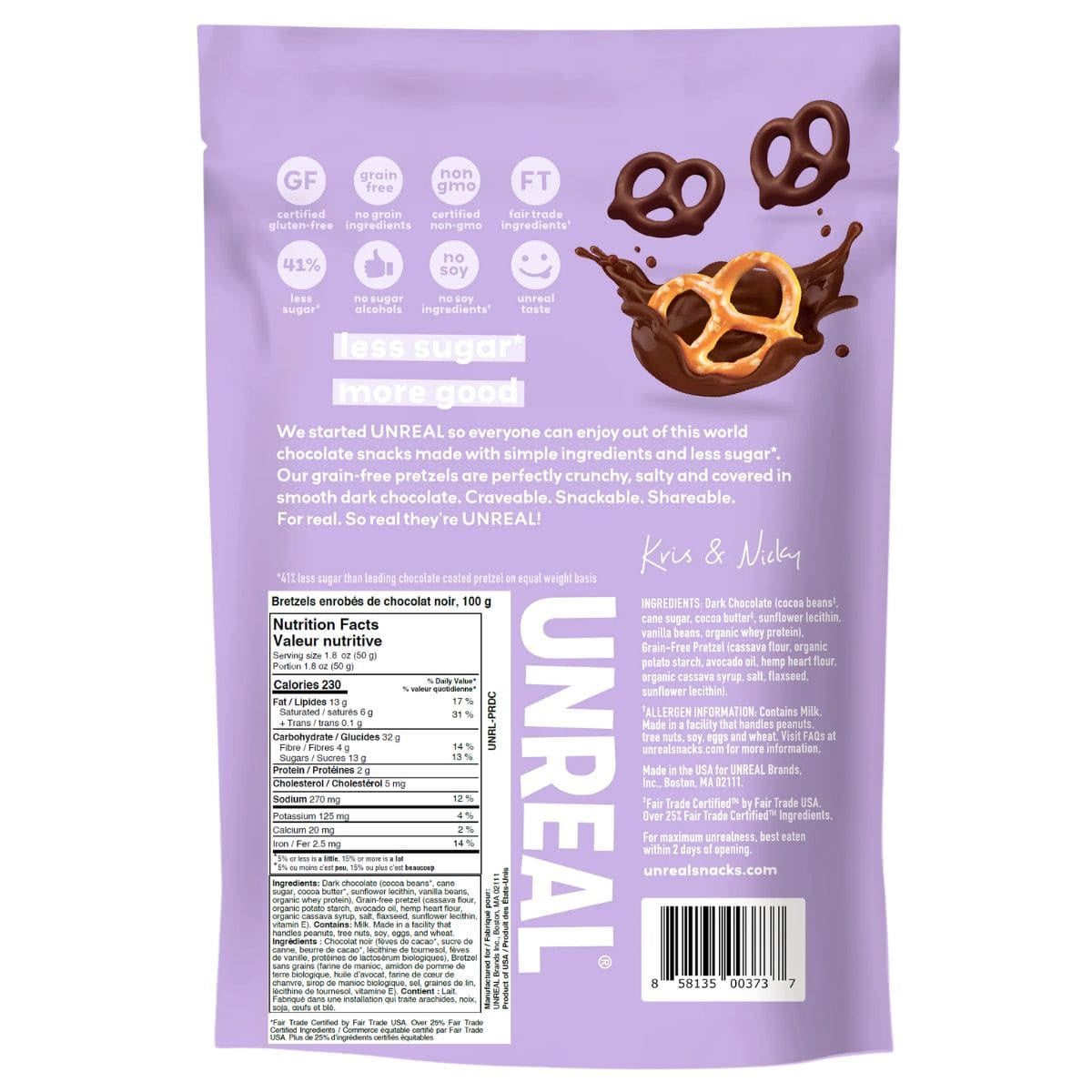 Unreal Dark Chocolate Pretzels